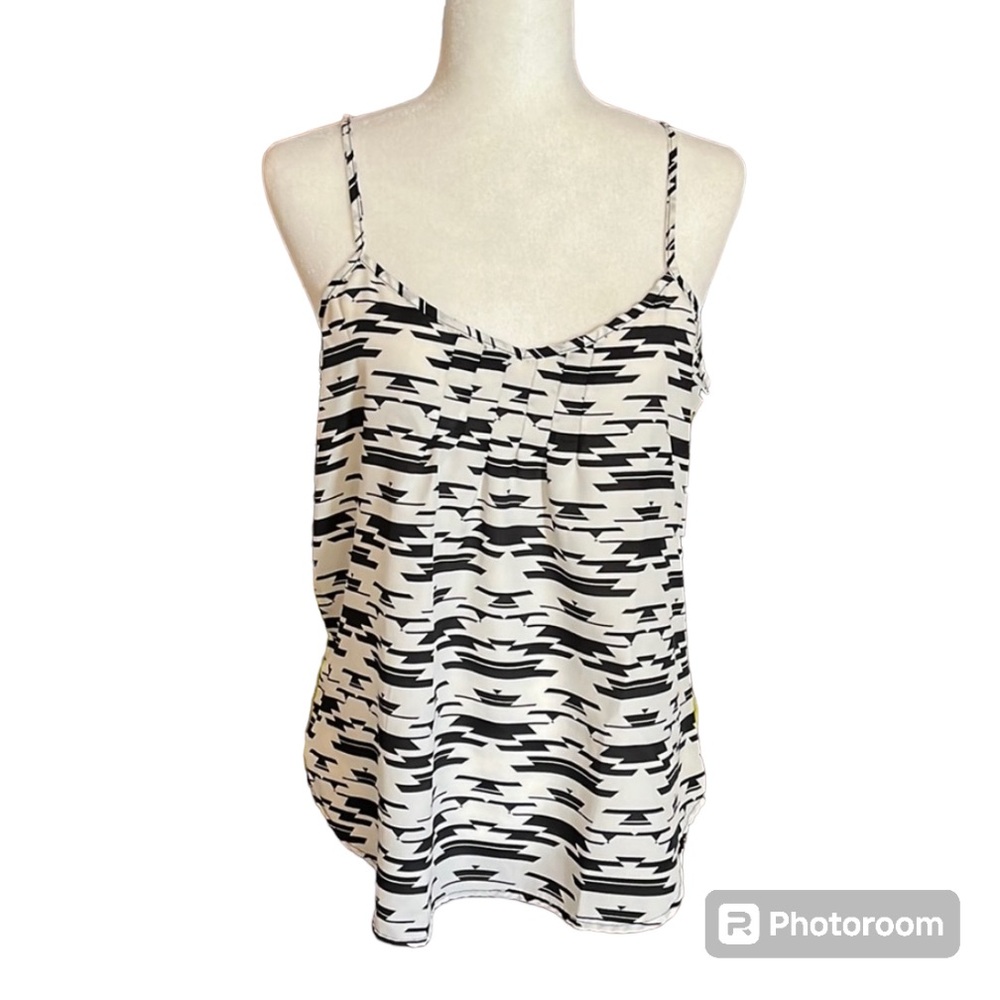 Weavers Vintage Zebra Print Belted Sash Camisole Top Size XL